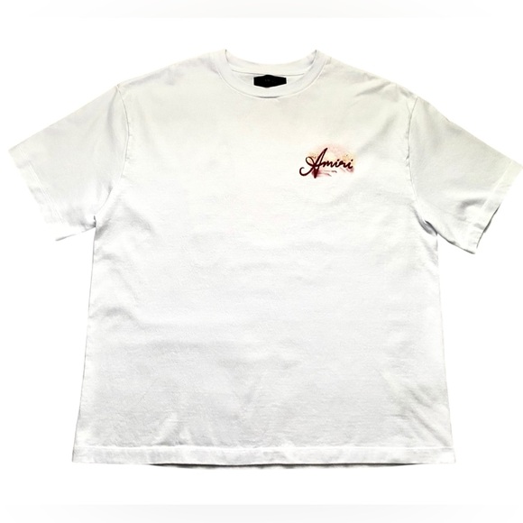 Amiri Resort Club Graphic PrintT-Shirt White Short Sleeve Premium Cotton XXL